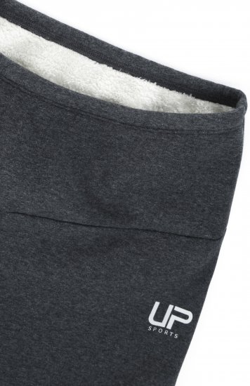 Ulla Popken Faux Fur Lined Stretch Leggings Charcoal - Jeans & Pantalons Femme Grandes Tailles – Plus Size - 