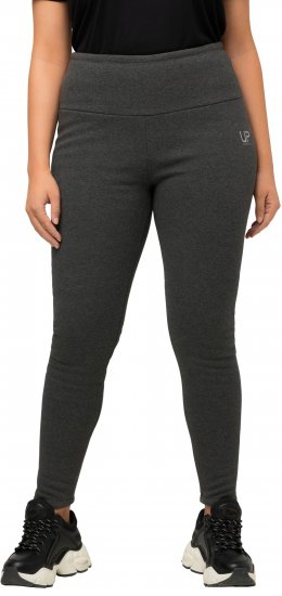 Ulla Popken Faux Fur Lined Stretch Leggings Charcoal - Jeans & Pantalons Femme Grandes Tailles – Plus Size - 