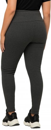 Ulla Popken Faux Fur Lined Stretch Leggings Charcoal - Jeans & Pantalons Femme Grandes Tailles – Plus Size - 