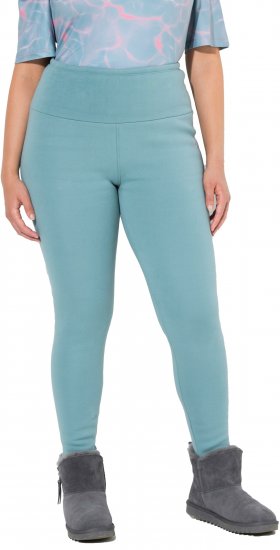 Ulla Popken Faux Fur Lined Stretch Leggings Ice Green - Jeans & Pantalons Femme Grandes Tailles – Plus Size - 