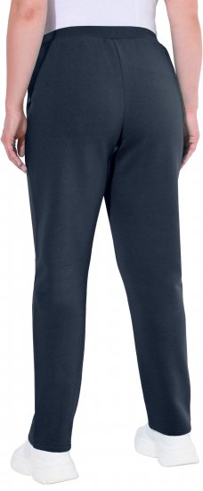 Ulla Popken Basic Drawstring Elastic Waist Cotton Blend Joggers Navy - Jeans & Pantalons Femme Grandes Tailles – Plus Size - 