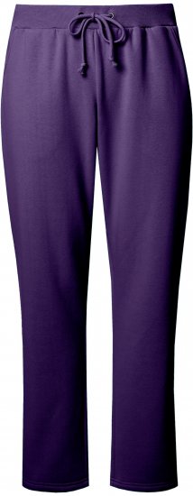 Ulla Popken Basic Drawstring Elastic Waist Cotton Blend Joggers Deep Violet - Jeans & Pantalons Femme Grandes Tailles – Plus Size - 