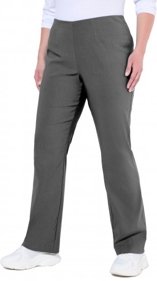 Ulla Popken Bengaline Elastic Waist Thermal Pants Graphite Grey - Jeans & Pantalons Femme Grandes Tailles – Plus Size - 