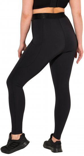 Ulla Popken Lightfit Quick Drying Leggings Black - Jeans & Pantalons Femme Grandes Tailles – Plus Size - 
