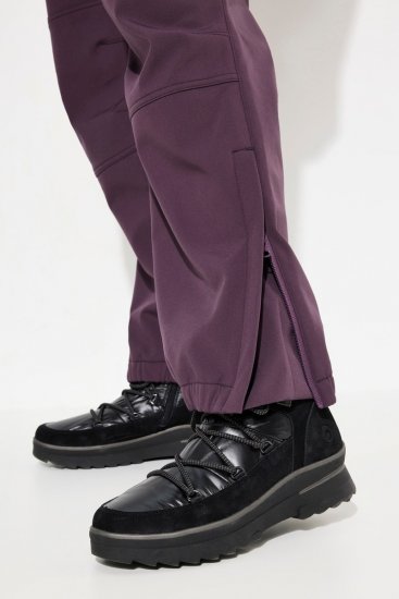 Ulla Popken Softshell Triple Function Fleece Lined Pants Dark Blackberry - Pantalons - Pantalons femme grande taille