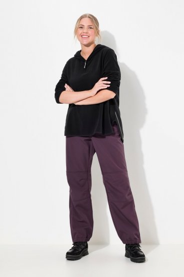 Ulla Popken Softshell Triple Function Fleece Lined Pants Dark Blackberry - Pantalons - Pantalons femme grande taille