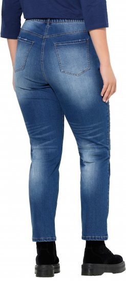 Ulla Popken Rhinestone Detail Stretch Fit Jeans Denim Blue - Jeans & Pantalons Femme Grandes Tailles – Plus Size - 