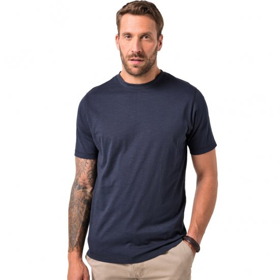 JP1880 T-Shirt Short Sleeve Soft Jersey Navy - T-shirts - T-shirts Homme Grande Taille