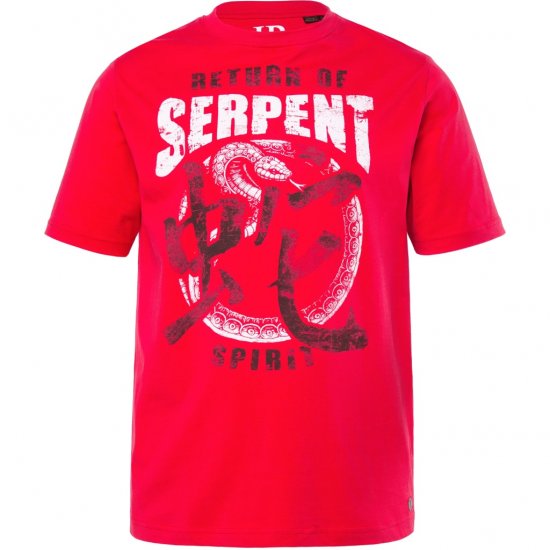 JP1880 T-Shirt Short Sleeve Serpent Red - T-shirts - T-shirts Homme Grande Taille