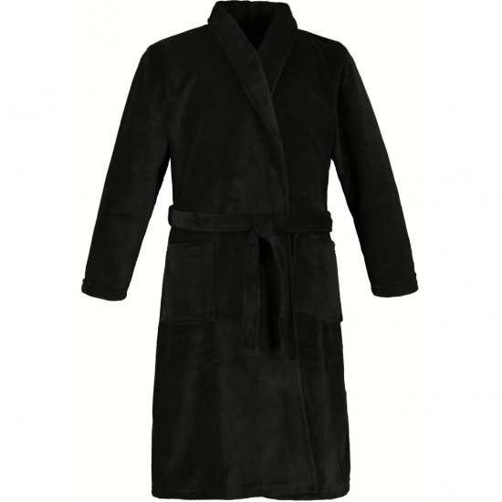 JP1880 Bathrobe with Spacious Patch Pockets Black - Sous-vêtements & bain - Sous-vêtements Grande Taille