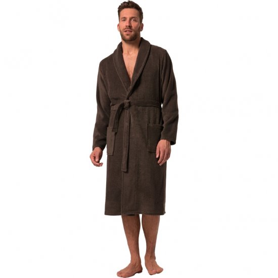 JP1880 Bathrobe Extra Soft Terry Cloth Brown - Sous-vêtements & bain - Sous-vêtements Grande Taille