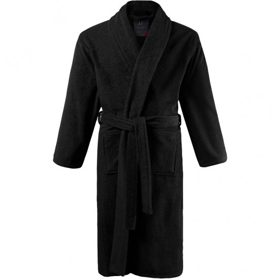 JP1880 Bathrobe Extra Soft Terry Cloth Black - Sous-vêtements & bain - Sous-vêtements Grande Taille