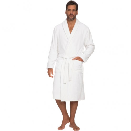 JP1880 Bathrobe Extra Soft Terry Cloth White - Sous-vêtements & bain - Sous-vêtements Grande Taille