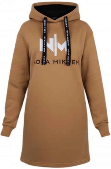 Nora Mikken KADRI WHITE Long Hoodie Camel - Sweatshirts & hoodies - 