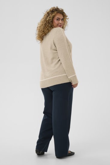 Kaffe Curve Jina Knit Pullover Feather Grey Melange - Pulls en maille - 