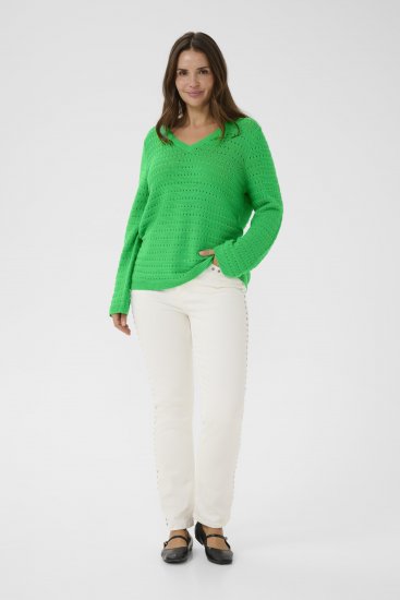 Kaffe Curve Metty Pullover Bright Green - Pulls en maille - 
