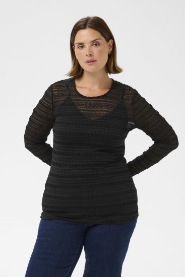 Kaffe Curve Hanna Lace Long Sleeve T-Shirt - T-shirts à manches longues - 