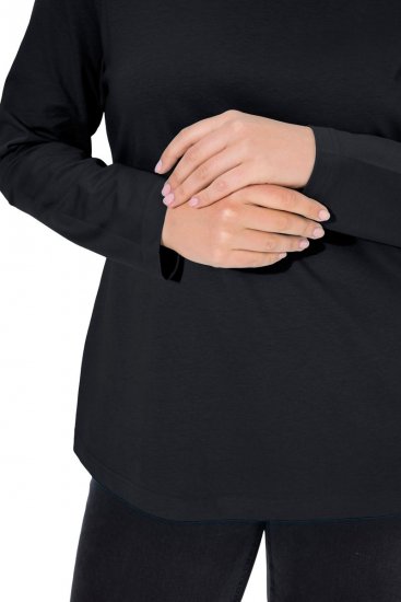 Ulla Popken Basic Long Sleeve Slim Fit Turtleneck Black - Sweatshirts & hoodies - Sweats, Hoodies & Maille Douillets