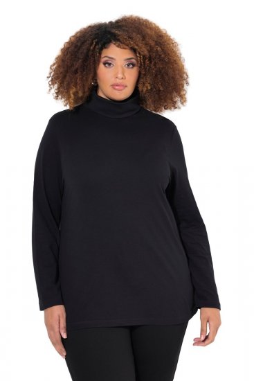 Ulla Popken Basic Long Sleeve Slim Fit Turtleneck Black - Sweatshirts & hoodies - Sweats, Hoodies & Maille Douillets
