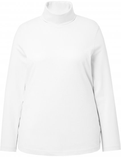 Ulla Popken Basic Long Sleeve Slim Fit Turtleneck Off-White - Sweatshirts & hoodies - 