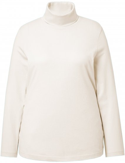 Ulla Popken Basic Long Sleeve Slim Fit Turtleneck Natural - Sweatshirts & hoodies - 