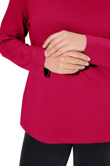 Ulla Popken Basic Long Sleeve Slim Fit Turtleneck Red - Sweatshirts & hoodies - Sweats, Hoodies & Maille Douillets