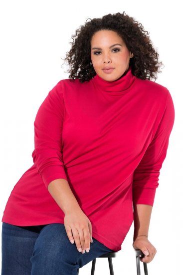 Ulla Popken Basic Long Sleeve Slim Fit Turtleneck Red - Sweatshirts & hoodies - Sweats, Hoodies & Maille Douillets