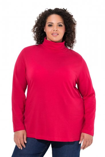 Ulla Popken Basic Long Sleeve Slim Fit Turtleneck Red - Sweatshirts & hoodies - Sweats, Hoodies & Maille Douillets