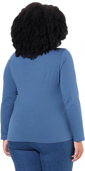 Ulla Popken Basic Long Sleeve Slim Fit Turtleneck Ink Blue - Sweatshirts & hoodies - 