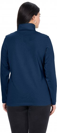 Ulla Popken Basic Long Sleeve Slim Fit Turtleneck Dark Blue - Sweatshirts & hoodies - 