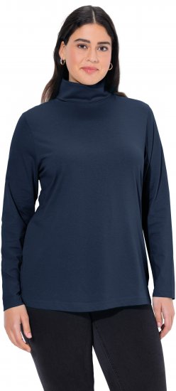 Ulla Popken Basic Long Sleeve Slim Fit Turtleneck Navy Blue - Sweatshirts & hoodies - 