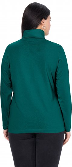 Ulla Popken Basic Long Sleeve Slim Fit Turtleneck Teal Green - Sweatshirts & hoodies - 