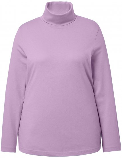 Ulla Popken Basic Long Sleeve Slim Fit Turtleneck Lavender - Sweatshirts & hoodies - 