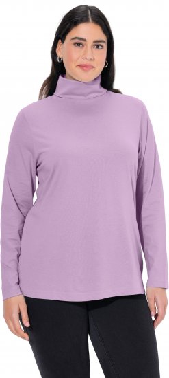 Ulla Popken Basic Long Sleeve Slim Fit Turtleneck Lavender - Sweatshirts & hoodies - 