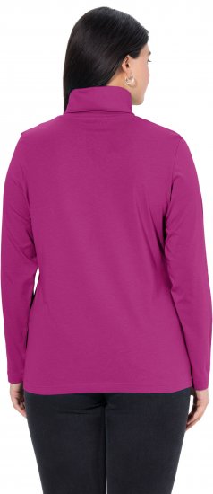 Ulla Popken Basic Long Sleeve Slim Fit Turtleneck Berry - Sweatshirts & hoodies - 