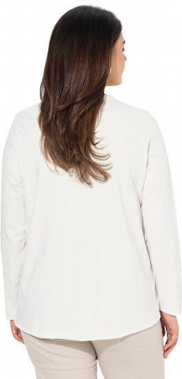 Ulla Popken Star Long Sleeve Graphic Tee Off-White - T-shirts imprimés pour femme - 