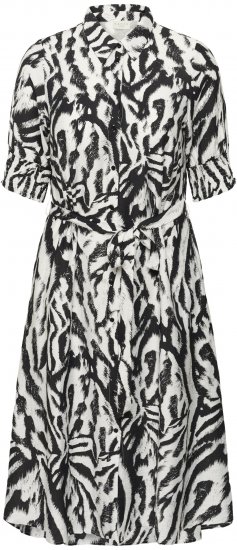 Kaffe Curve Alia Shirt Dress Black Chalk Animal - Robes midi - 