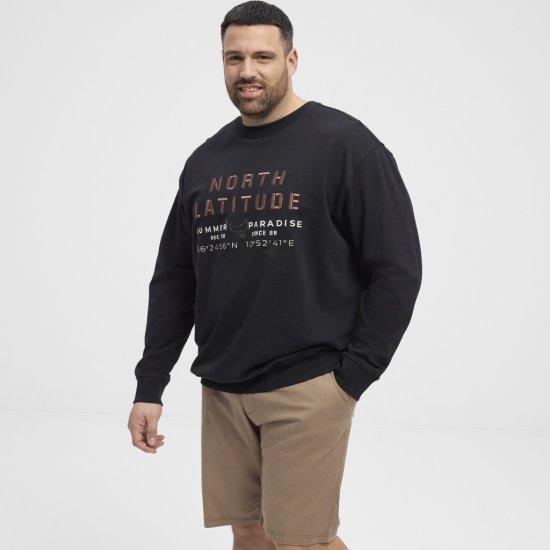North Latitude Sweatshirt Black - Sweatshirts & hoodies - Sweatshirts/Hoodies grande taille homme