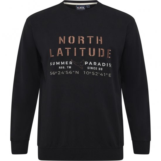 North Latitude Sweatshirt Black - Sweatshirts & Hoodies - Sweatshirts/Hoodies grande taille homme