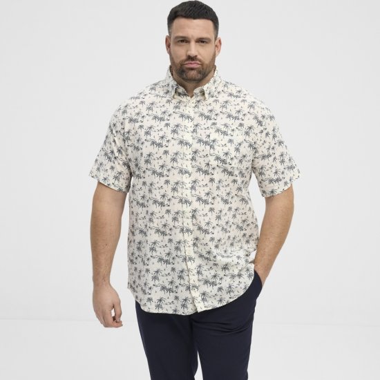North Latitude Shirt Short Sleeve Off White - Chemises - Chemises Grandes Tailles Hommes