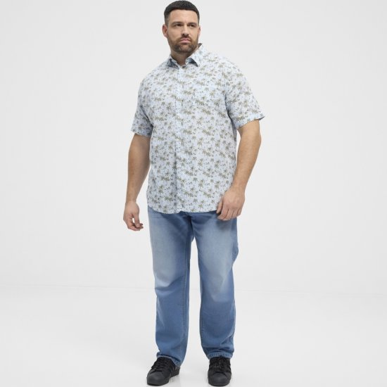 North Latitude Shirt Short Sleeve Light Blue - Chemises - Chemises Grandes Tailles Hommes