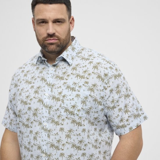 North Latitude Shirt Short Sleeve Light Blue - Chemises - Chemises Grandes Tailles Hommes