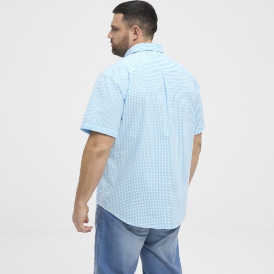 North Latitude Shirt Short Sleeve Turquoise - Chemises - Chemises Grandes Tailles Hommes