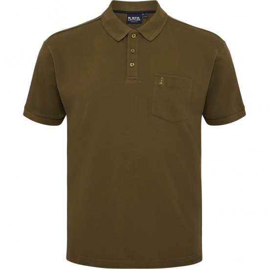 North Latitude Polo Pique Short Sleeve Green - Polos - Polos homme grande taille
