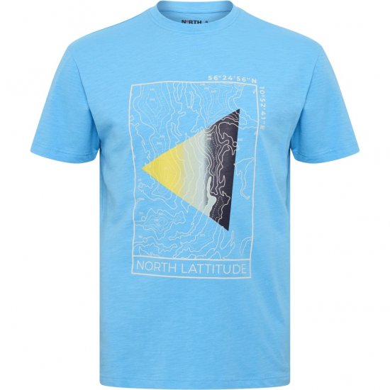 North Latitude T-Shirt Printed Turquoise - T-shirts - T-shirts Homme Grande Taille