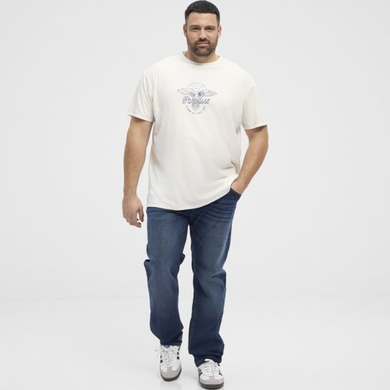 North Latitude T-Shirt Printed Short Sleeve White - T-shirts - T-shirts Homme Grande Taille