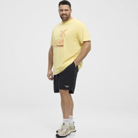 North Latitude T-Shirt Printed Yellow - T-shirts - T-shirts Homme Grande Taille