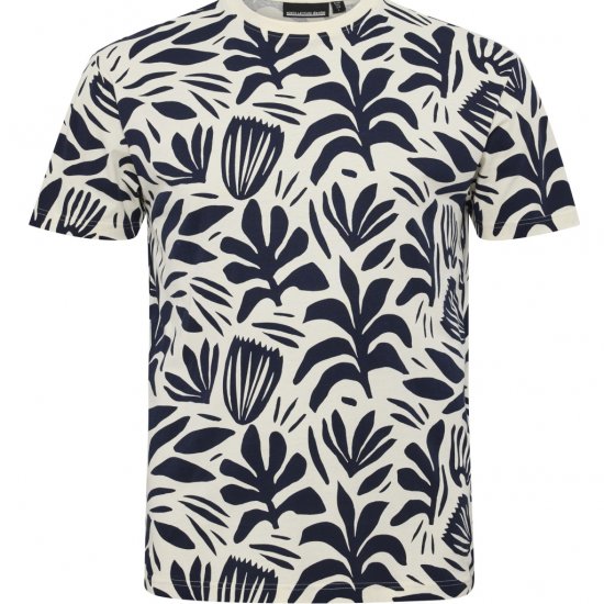 North Latitude T-shirt Allover Printed Navy - T-shirts - T-shirts Homme Grande Taille