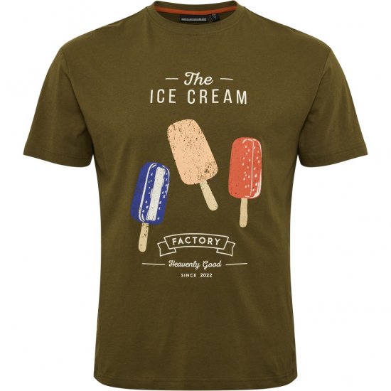 North Latitude T-Shirt Ice Cream Green - T-shirts - T-shirts Homme Grande Taille