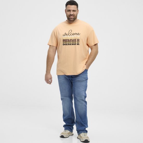 North Latitude T-Shirt Summer Peach - T-shirts - T-shirts Homme Grande Taille